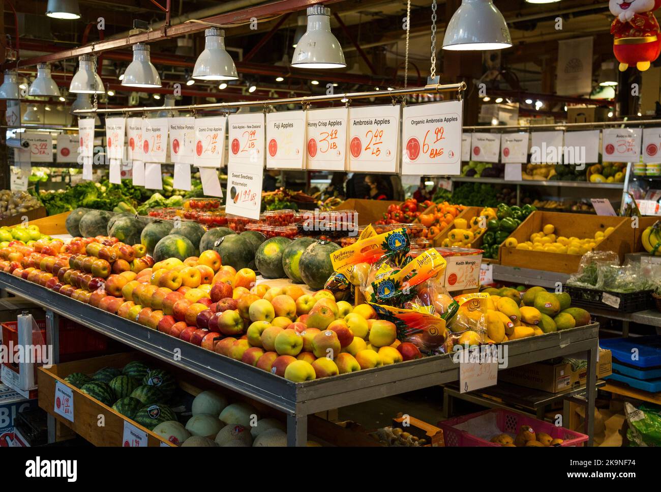 Granville Island fruit market stall, Vancouver, Canada Stock Photo Alamy