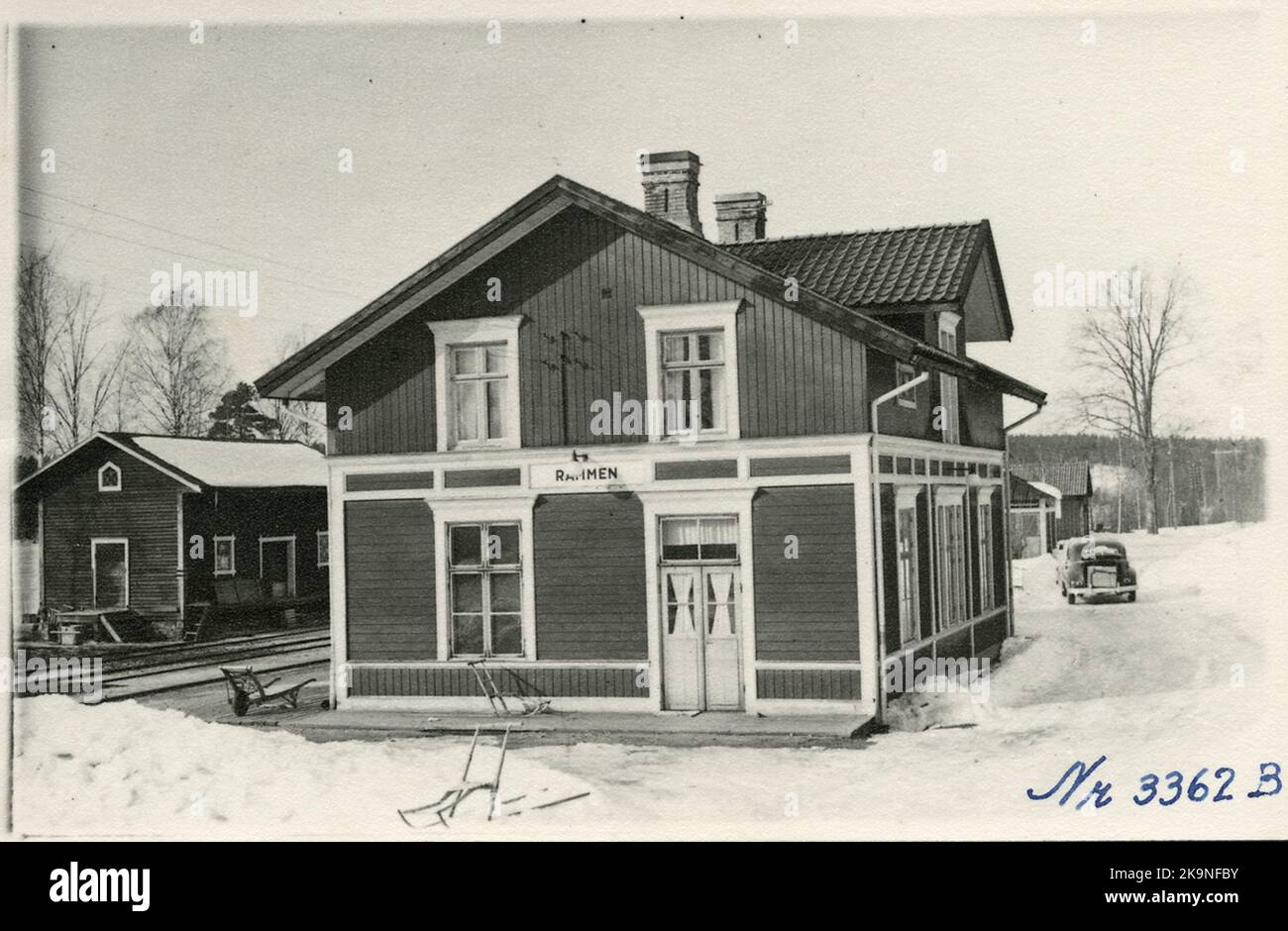 Rammen station house. Stock Photo