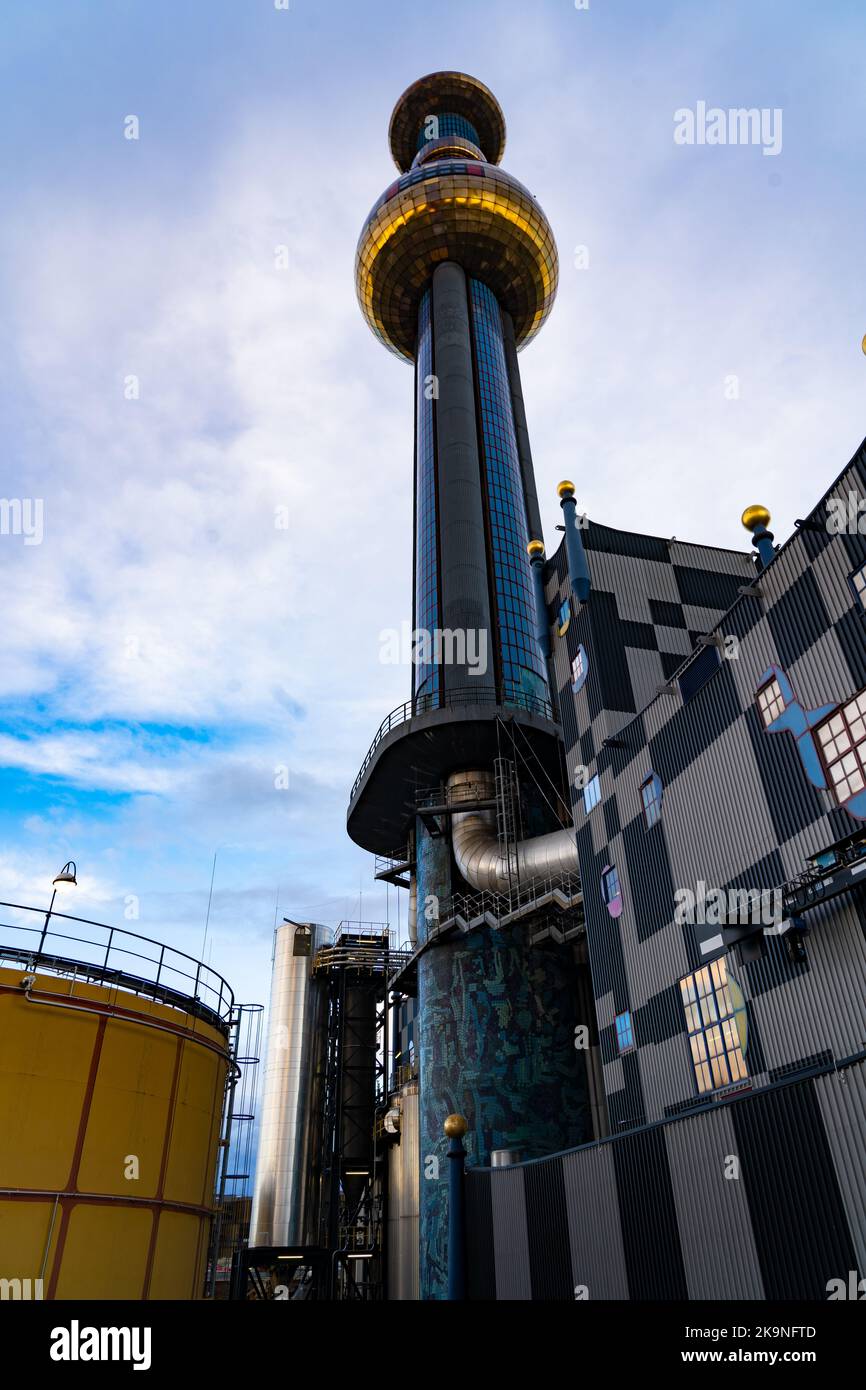 Spittelau incineration plant by Friedensreich Hundertwasser Stock Photo