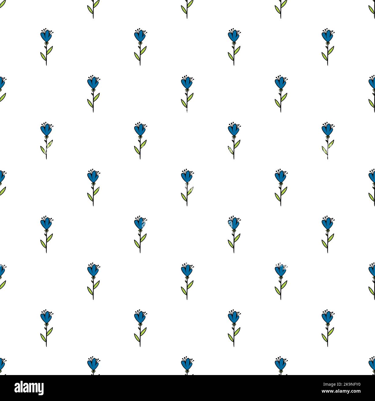 Seamless background with floral elements. Vector illustration. Stock Vector