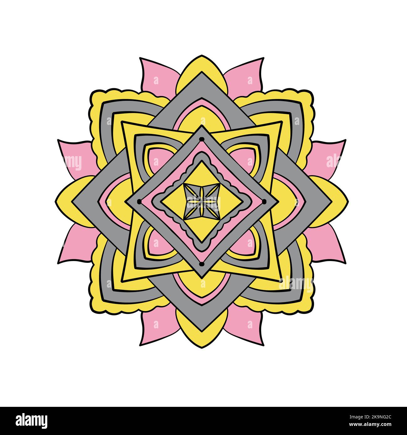 Mandala pattern. Round ornamental decorative background. Stock Vector
