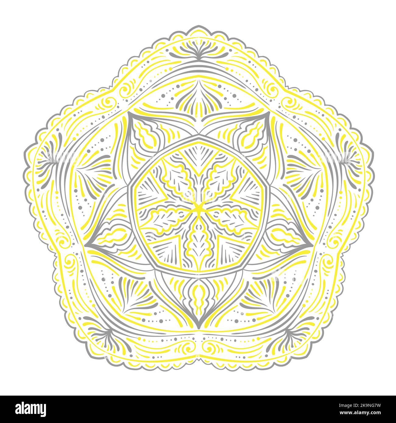 Abstract decorative mandala pattern. Round ornament Stock Vector