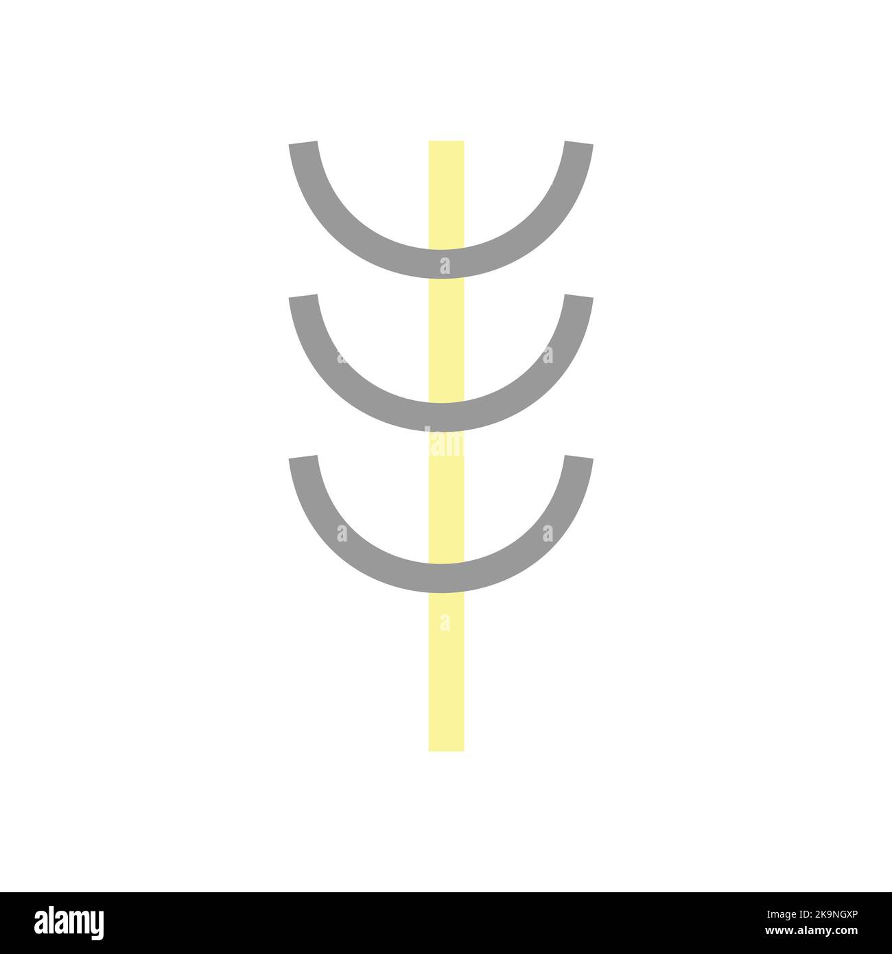 Abstract geometric composition in minimalistic modern style on white background. Stock Vector