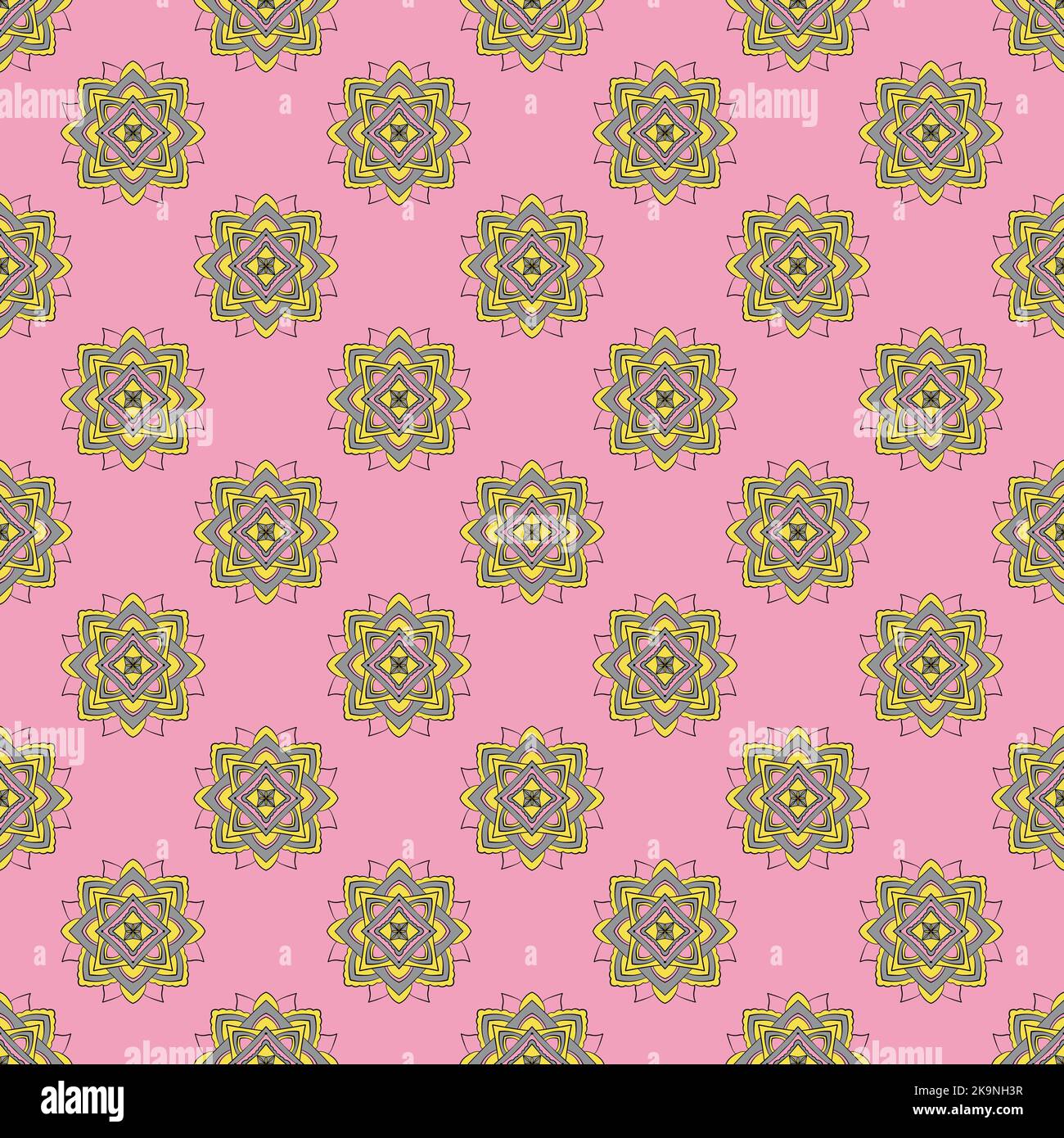 Seamless abstract background with ornate mandalas Stock Vector Image ...