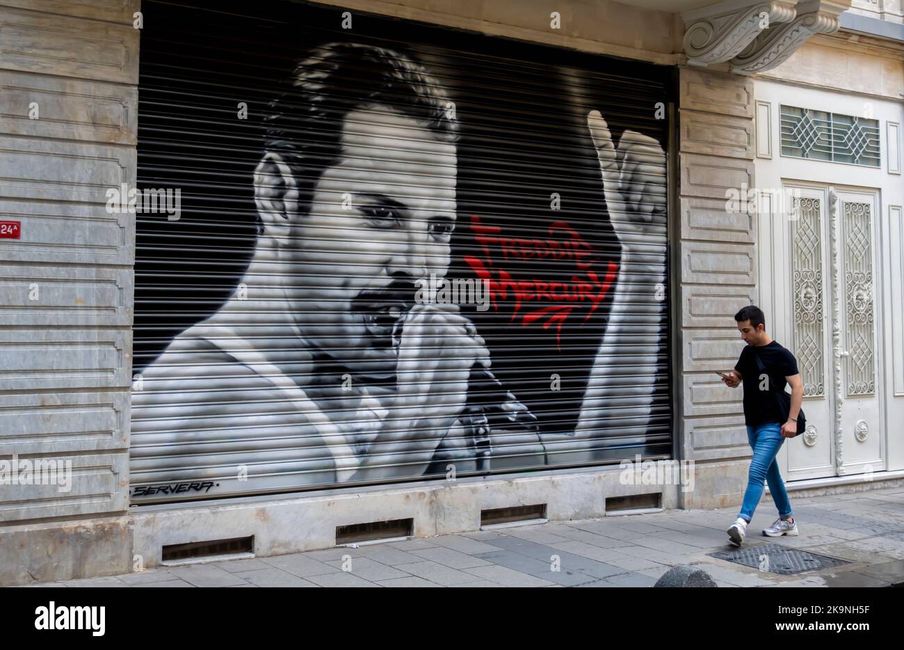 Tableau Signé SPACO - Freddie Mercury Pop Art Street Art Graffiti Français USA Queen
