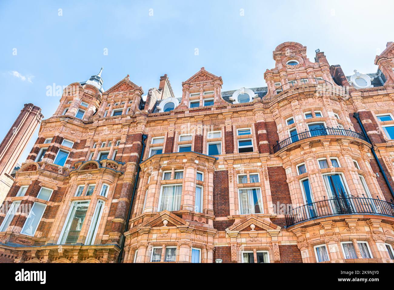 Apartment flats house building in Gothic revival style architecture in