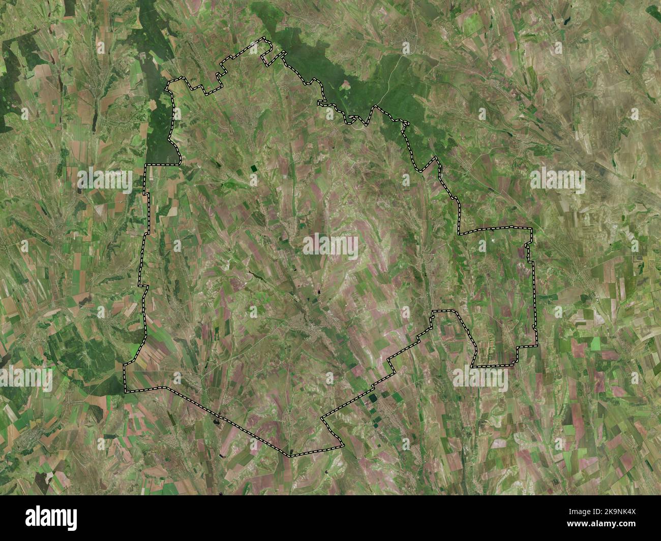 Cimislia, district of Moldova. High resolution satellite map Stock