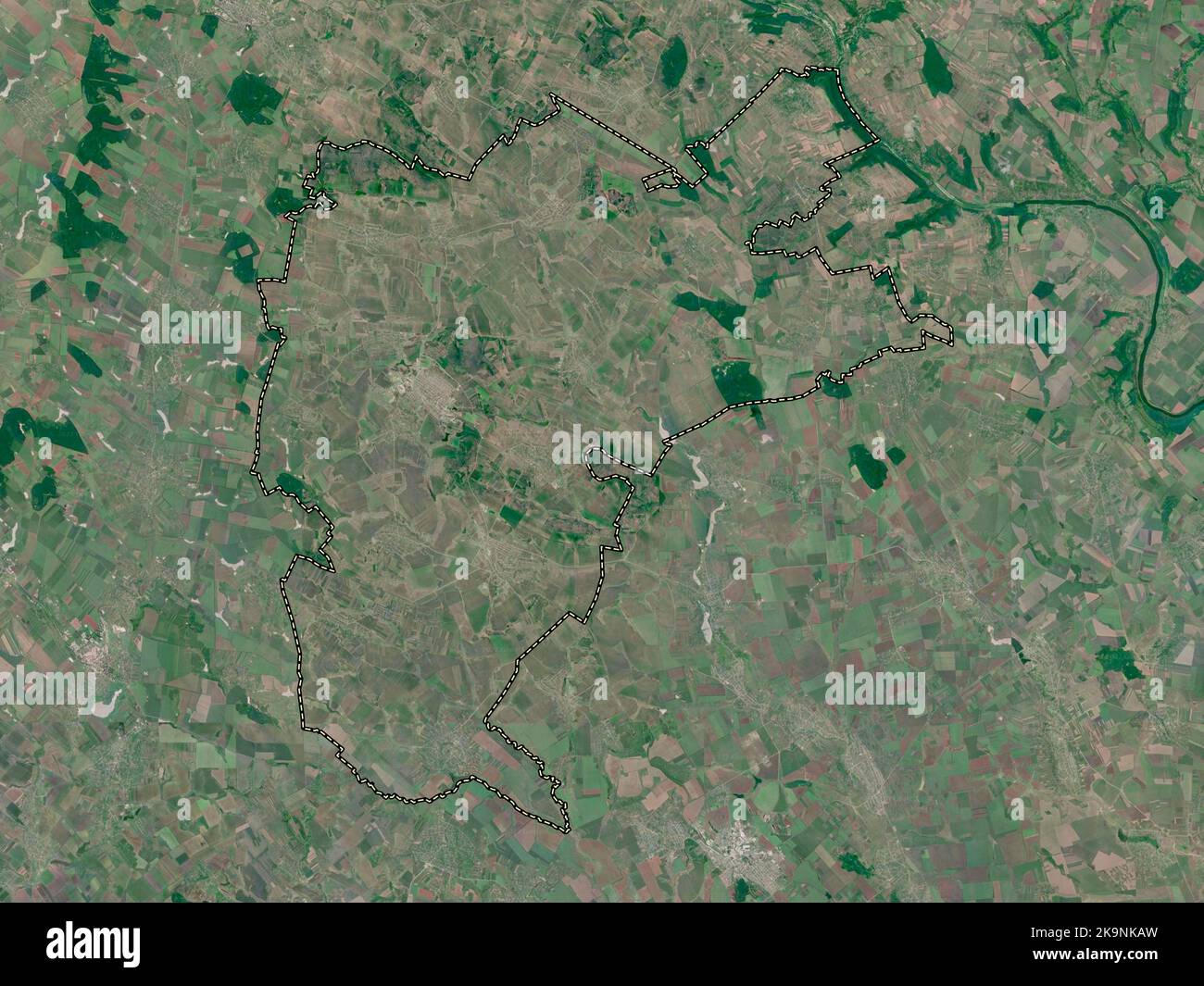 Donduseni, district of Moldova. Low resolution satellite map Stock