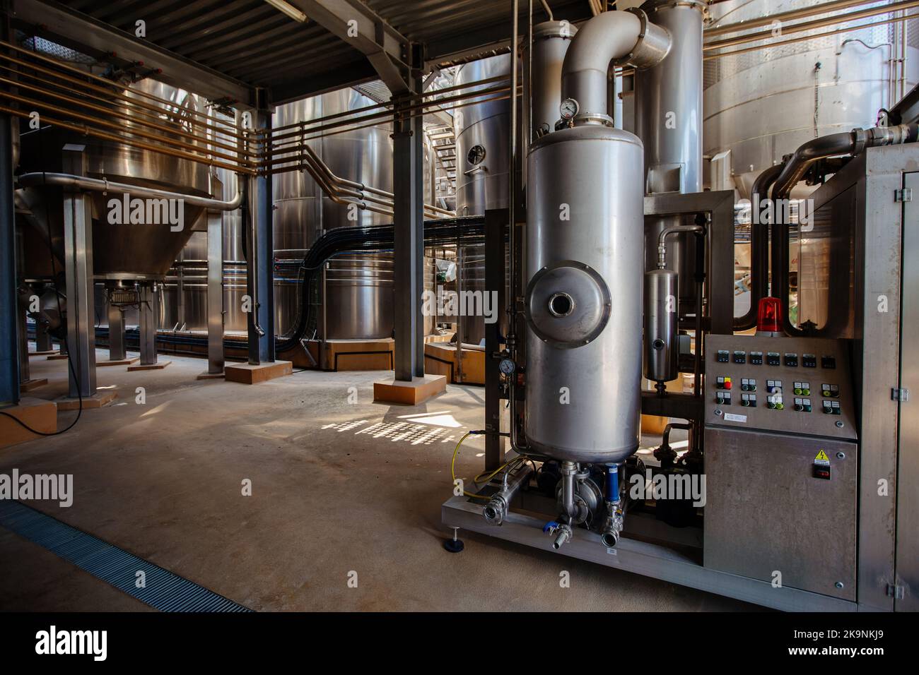 Modern industrial automated winery production line Stock Photo Alamy