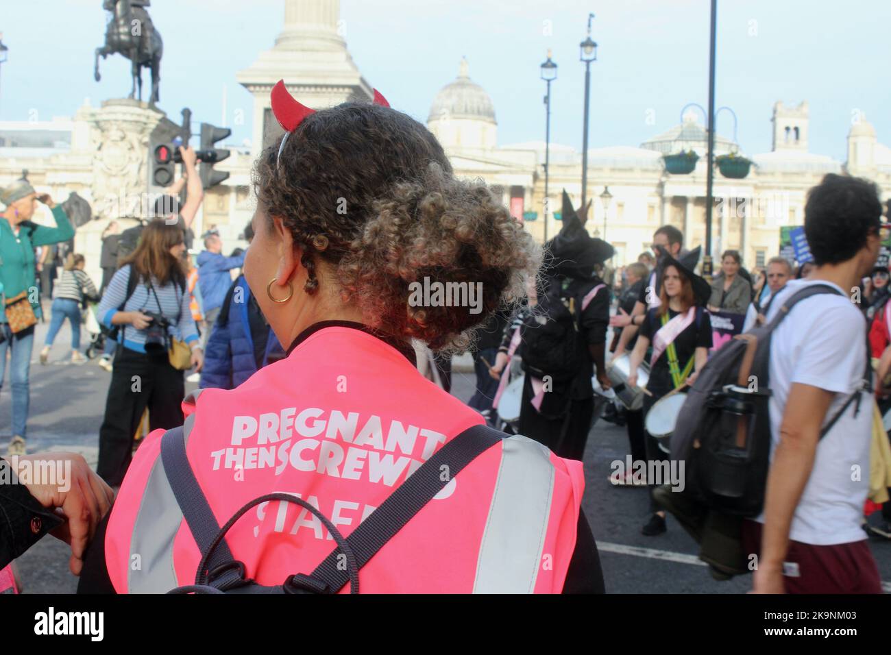 march of the mummies in central london trafalgar square whitehall england uk 29th october 2022 Stock Photo