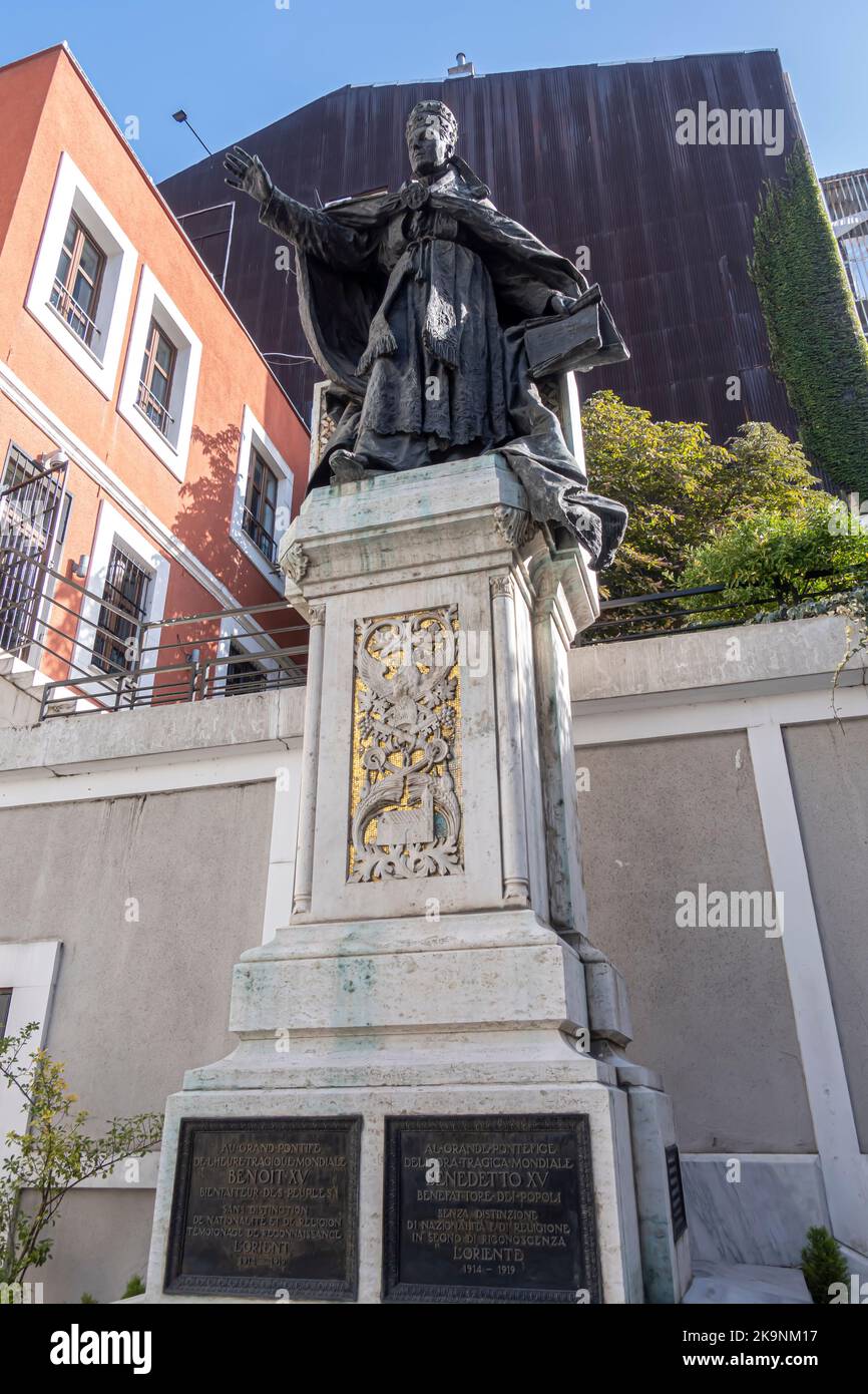 Statue of Pope Benedict XV at St. Esprit Cathedral, The catholic