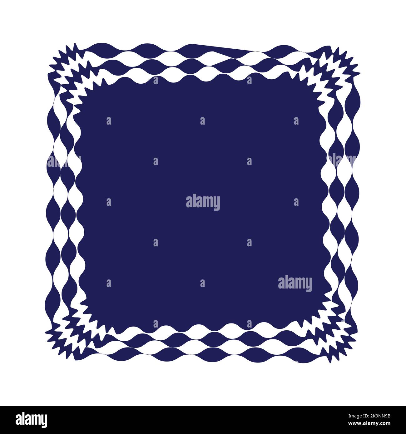Abstract frame with zigzag pattern. Element for design. Stock Vector