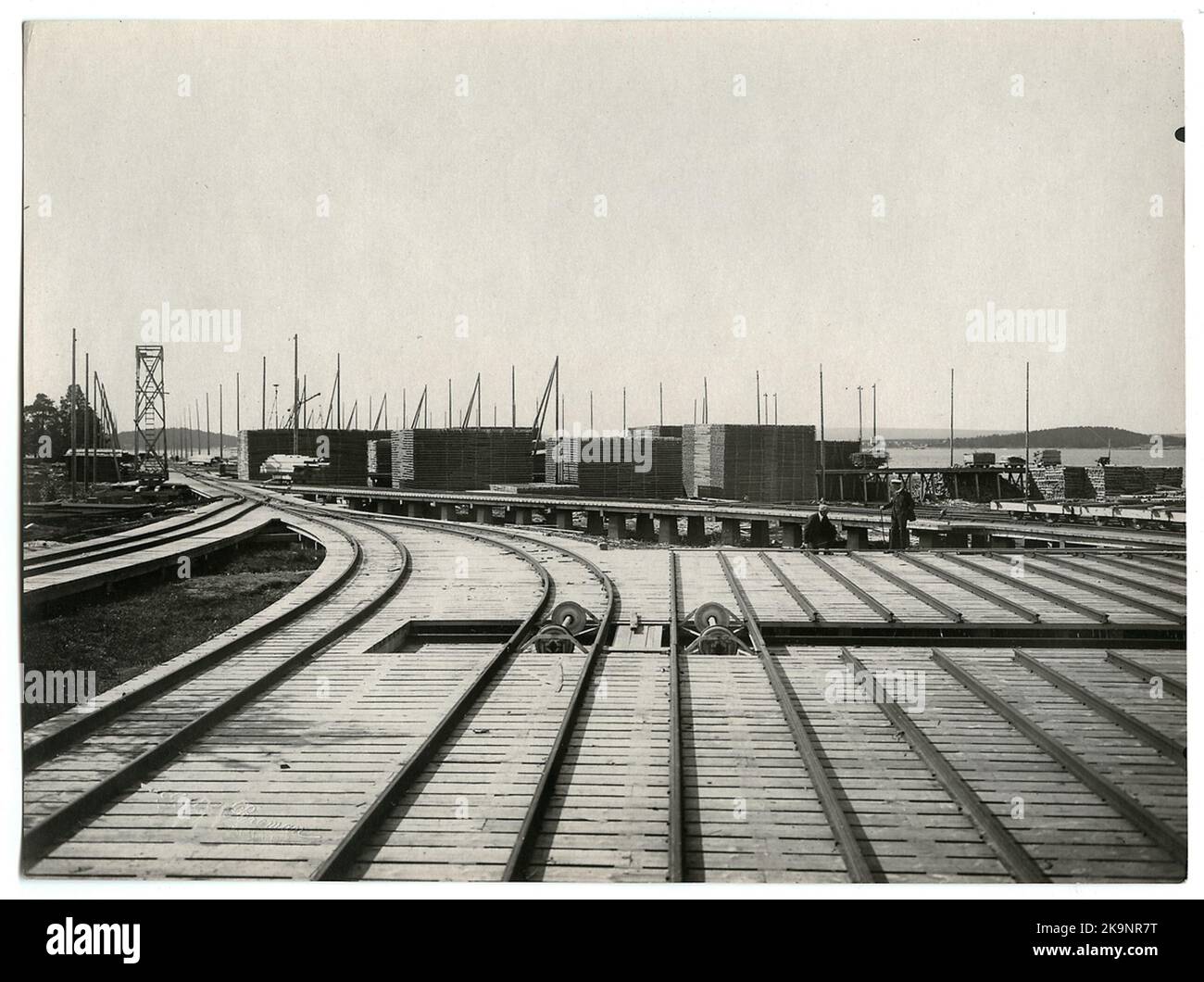 Industrial tracks at the state railways, SJ Sliper factory. Stock Photo