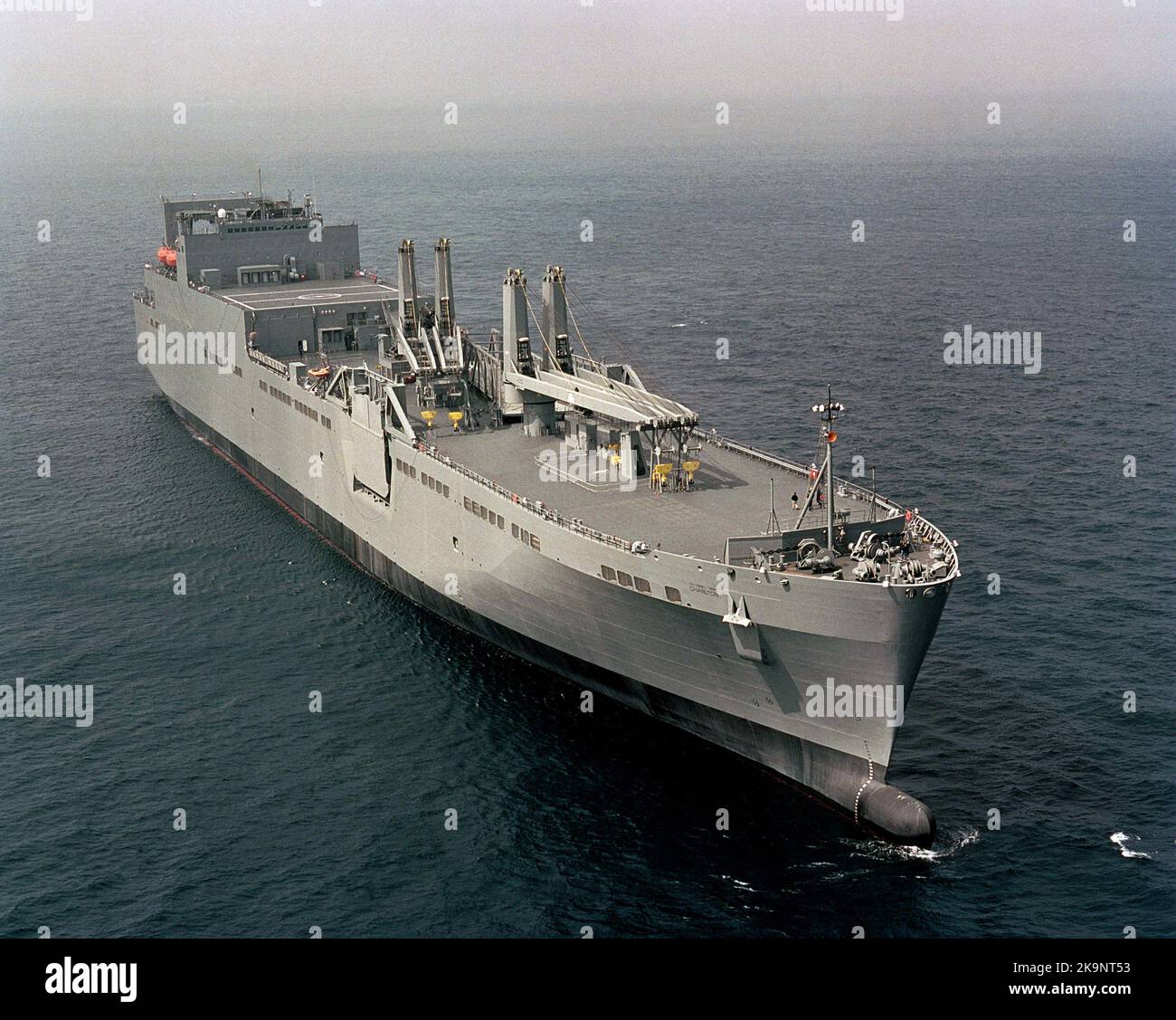 Military Sealift Command strategic heavy lift ship USNS CHARLTON (T-AKR 314) Stock Photo