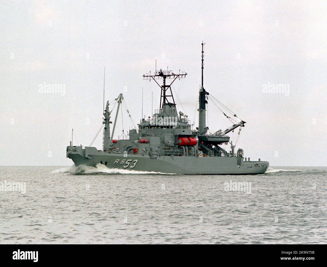 USS Grapple (ARS-53) Safeguard-class rescue and salvage ship in the United States Navy. Stock Photo