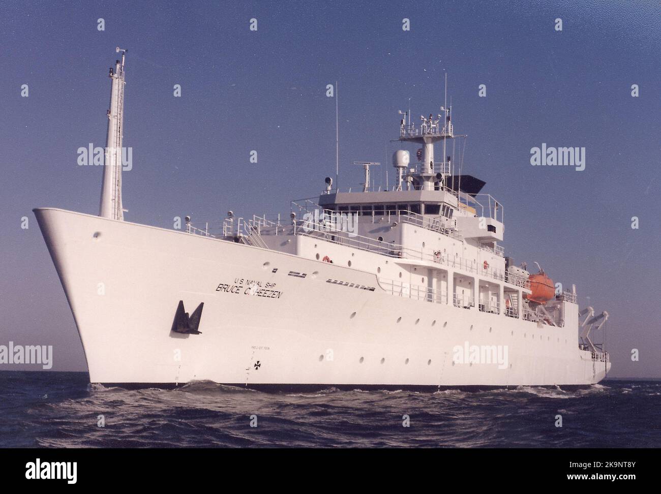 USNS Bruce C. Heezen (T-AGS 64) Pathfinder class oceanographic survey ship. Stock Photo