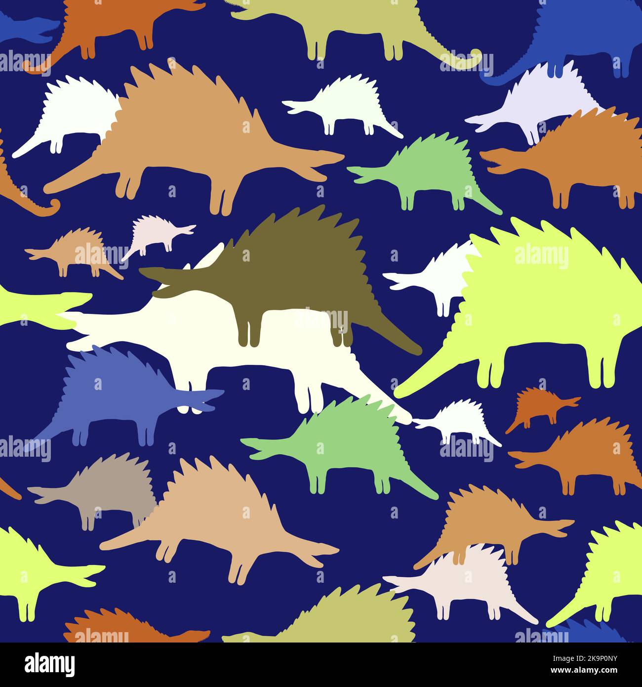 Vector abstract seamless pattern with hand drawn animals Stock Vector ...