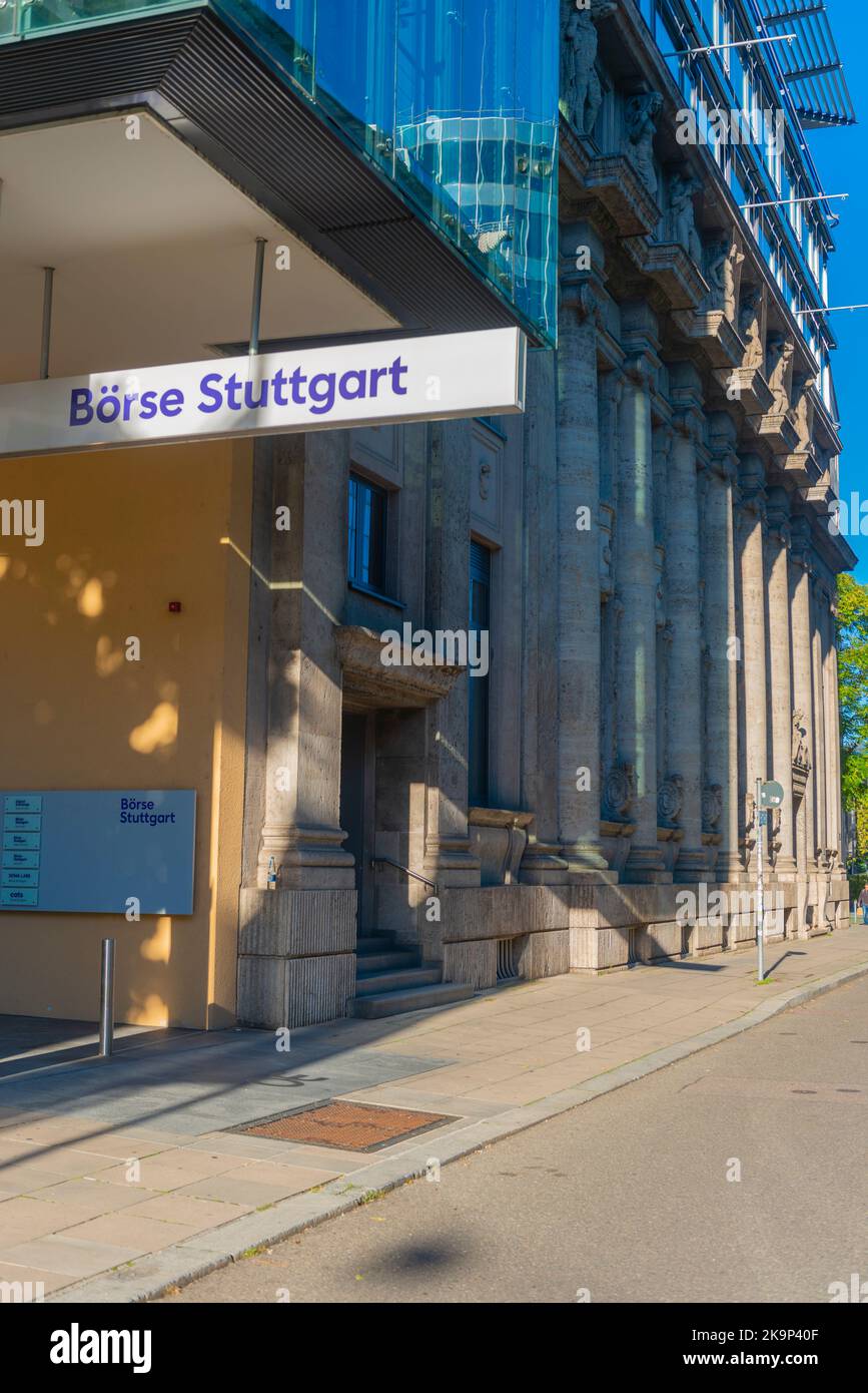 Stock exchange, Stuttgart, Baden-Württemberg, Germany Stock Photo
