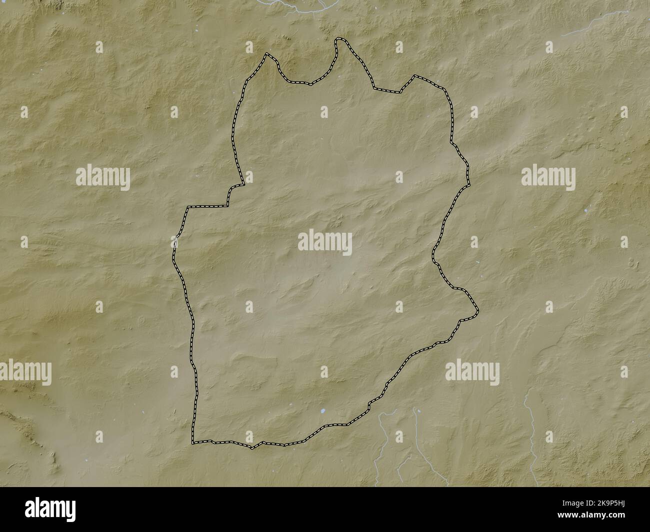 Dornogovi, province of Mongolia. Elevation map colored in wiki style ...