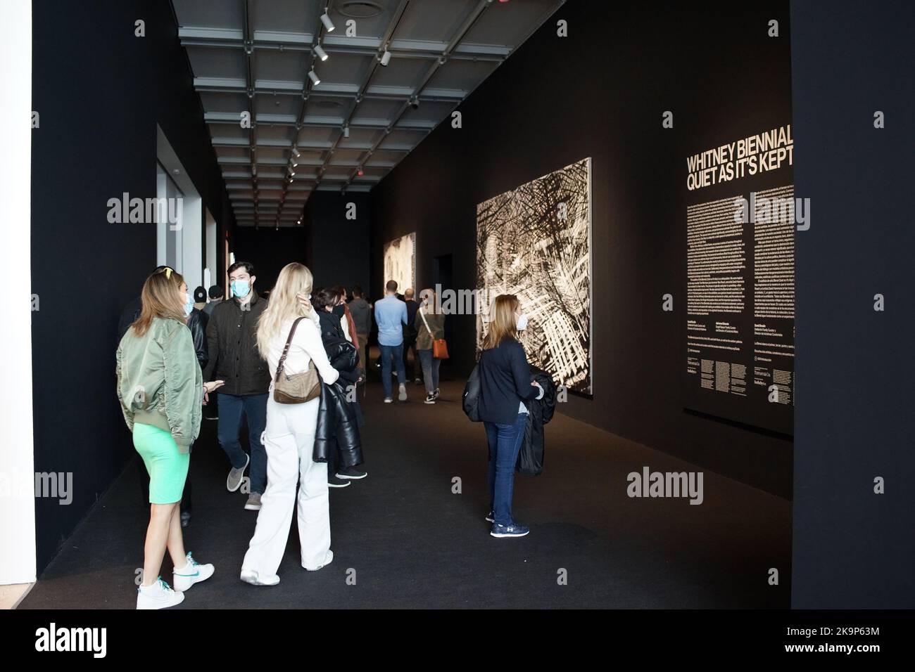 The Whitney Biennial is a biennial exhibition of contemporary American art, typically by young and lesser known artists, on display at the Whitney. Stock Photo