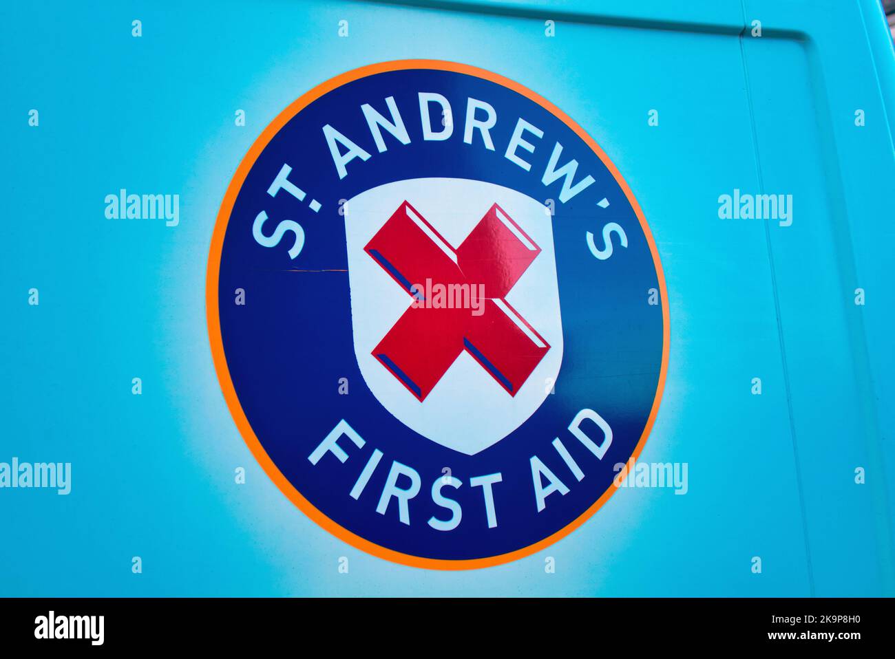 Sr Andrews first aid private medical service business ambulance Stock Photo