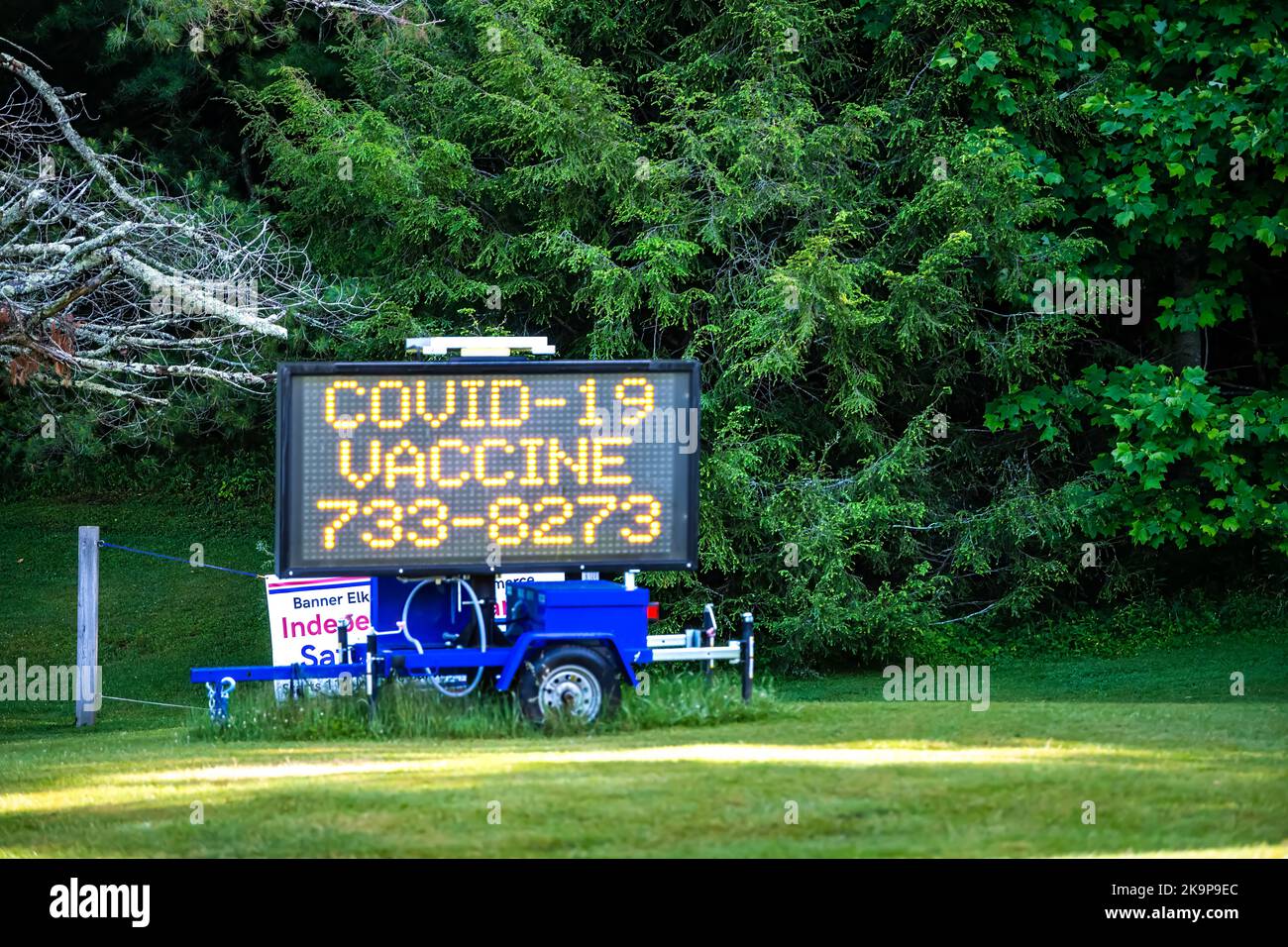 Banner Elk, USA June 23, 2021 North Carolina city countryside road