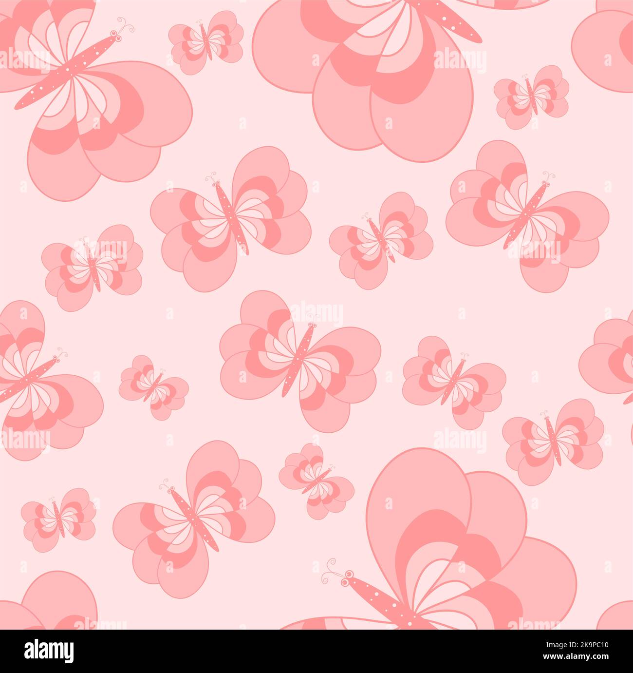 Seamless bright colorful butterflies pattern. Vector illustration Stock ...