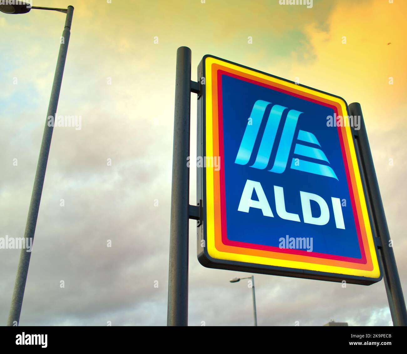 Aldi store sign Drumchapel Glasgow, Scotland, UK Stock Photo Alamy