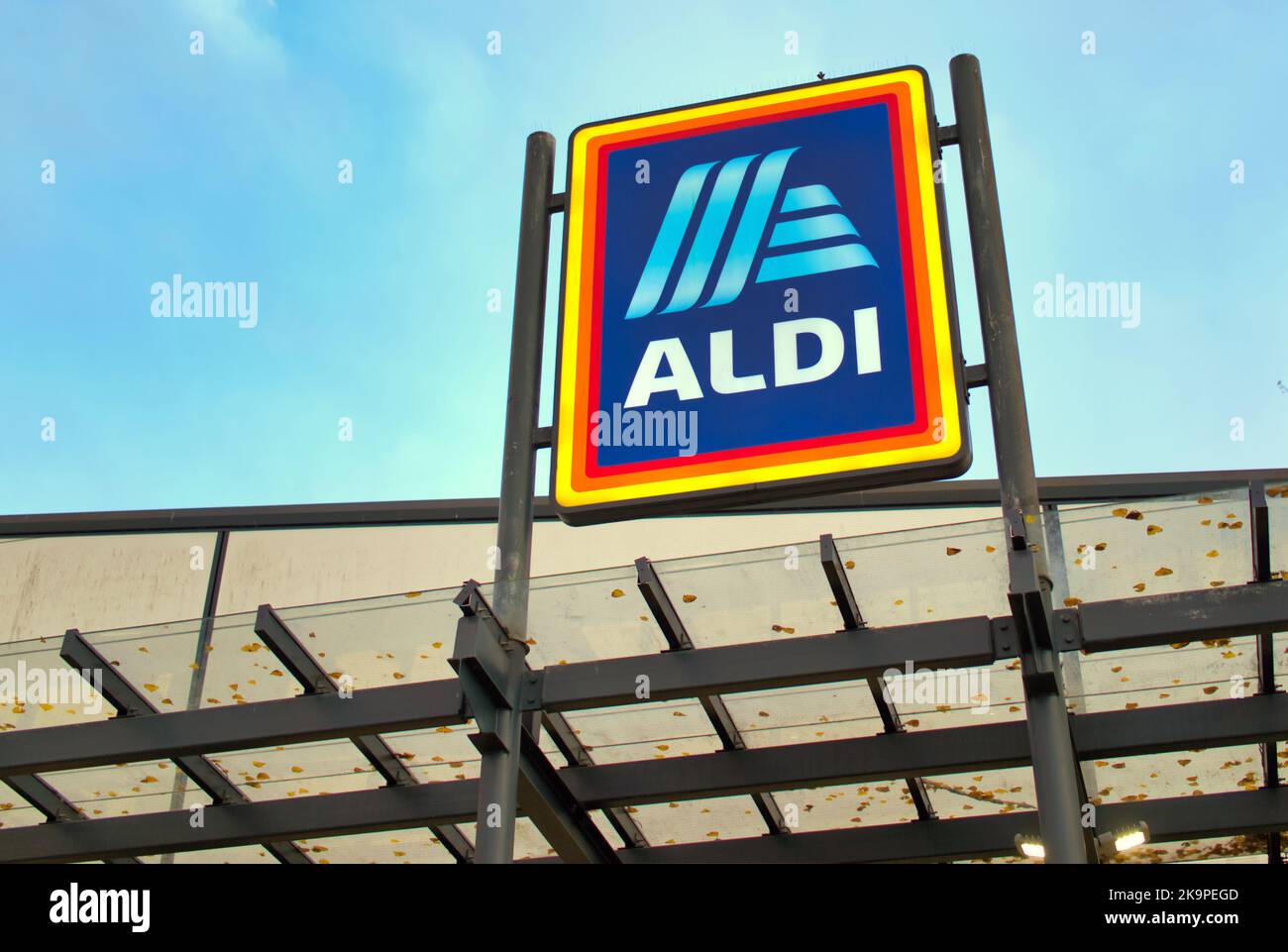 Aldi store sign Drumchapel Glasgow, Scotland, UK Stock Photo Alamy