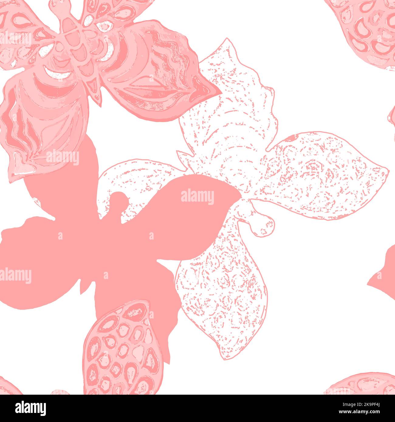 Seamless bright colorful butterflies pattern. Vector illustration Stock ...