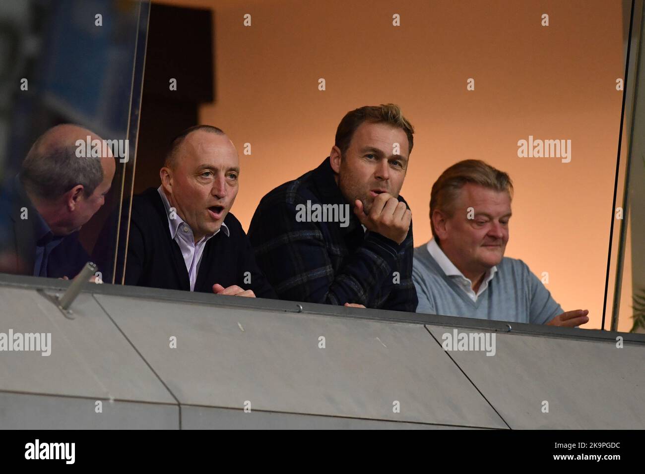 Anderlecht's chairman Wouter Vandenhaute and Anderlecht head coach Robin Veldman attend a soccer match between K. Beerschot V.A. and RSCA Futures, Saturday 29 October 2022 in Antwerp, on day 11 of the 2022-2023 'Challenger Pro League' first division of the Belgian championship. BELGA PHOTO JILL DELSAUX Credit: Belga News Agency/Alamy Live News Stock Photo