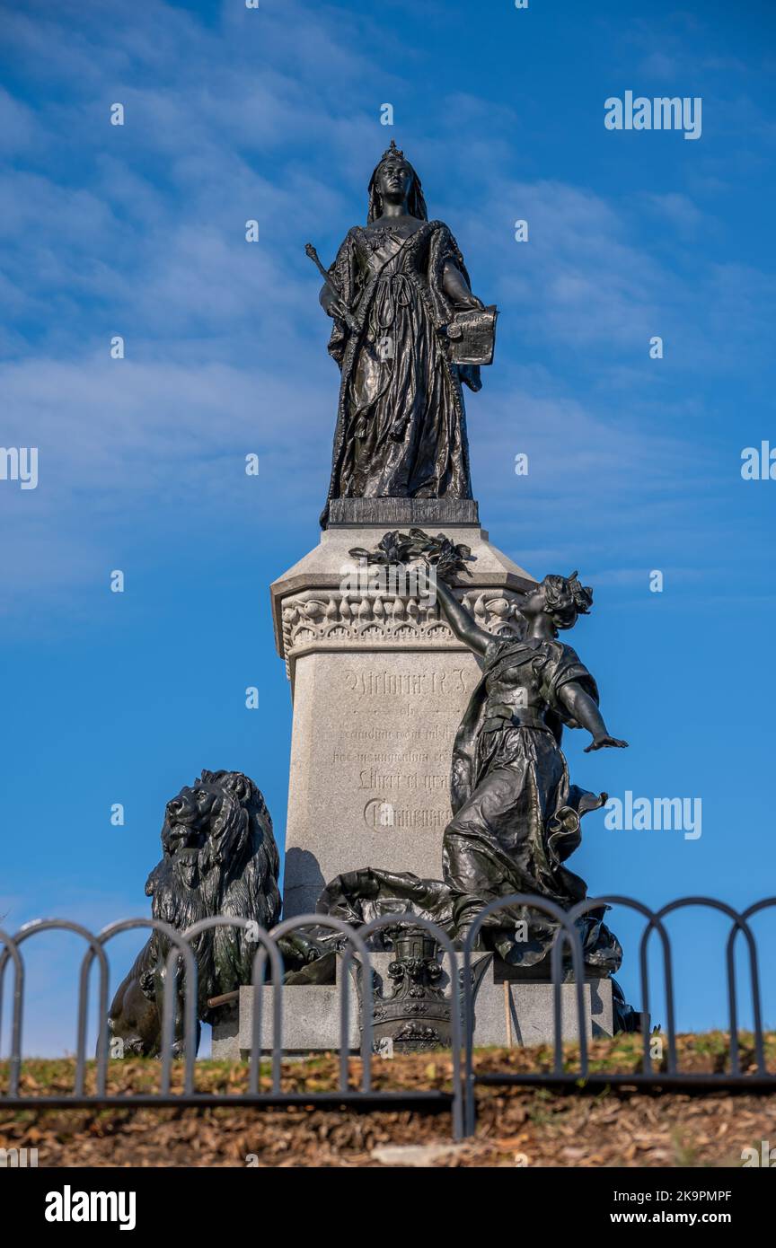 Ottawa, Ontario - October, 19: Queen Victoria Statue on Parliament Hill in Ottawa. Stock Photo