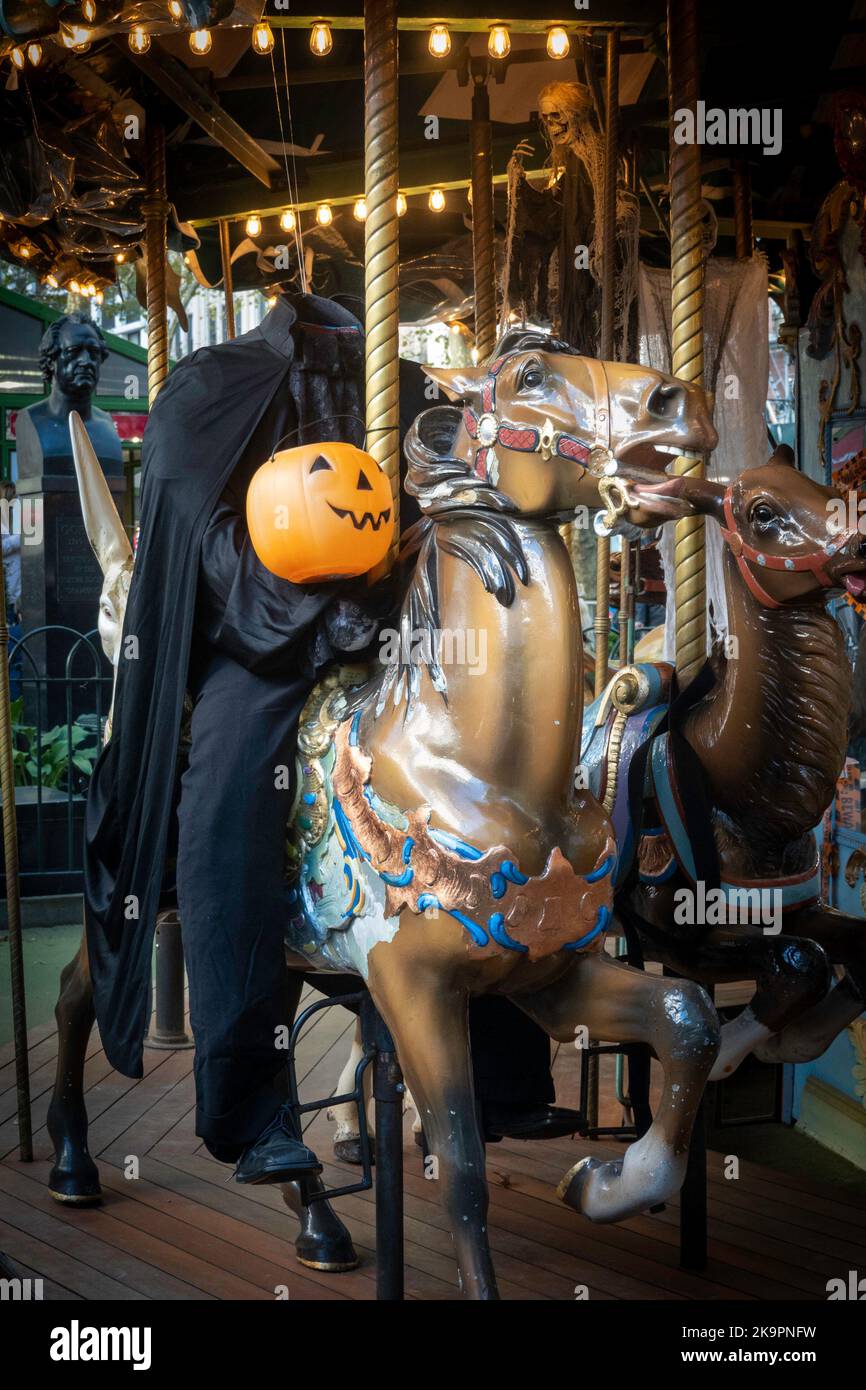 Headless Horseman Halloween Decoration
 Headless Horseman Halloween Decoration on the Le Carrousel in Bryant
