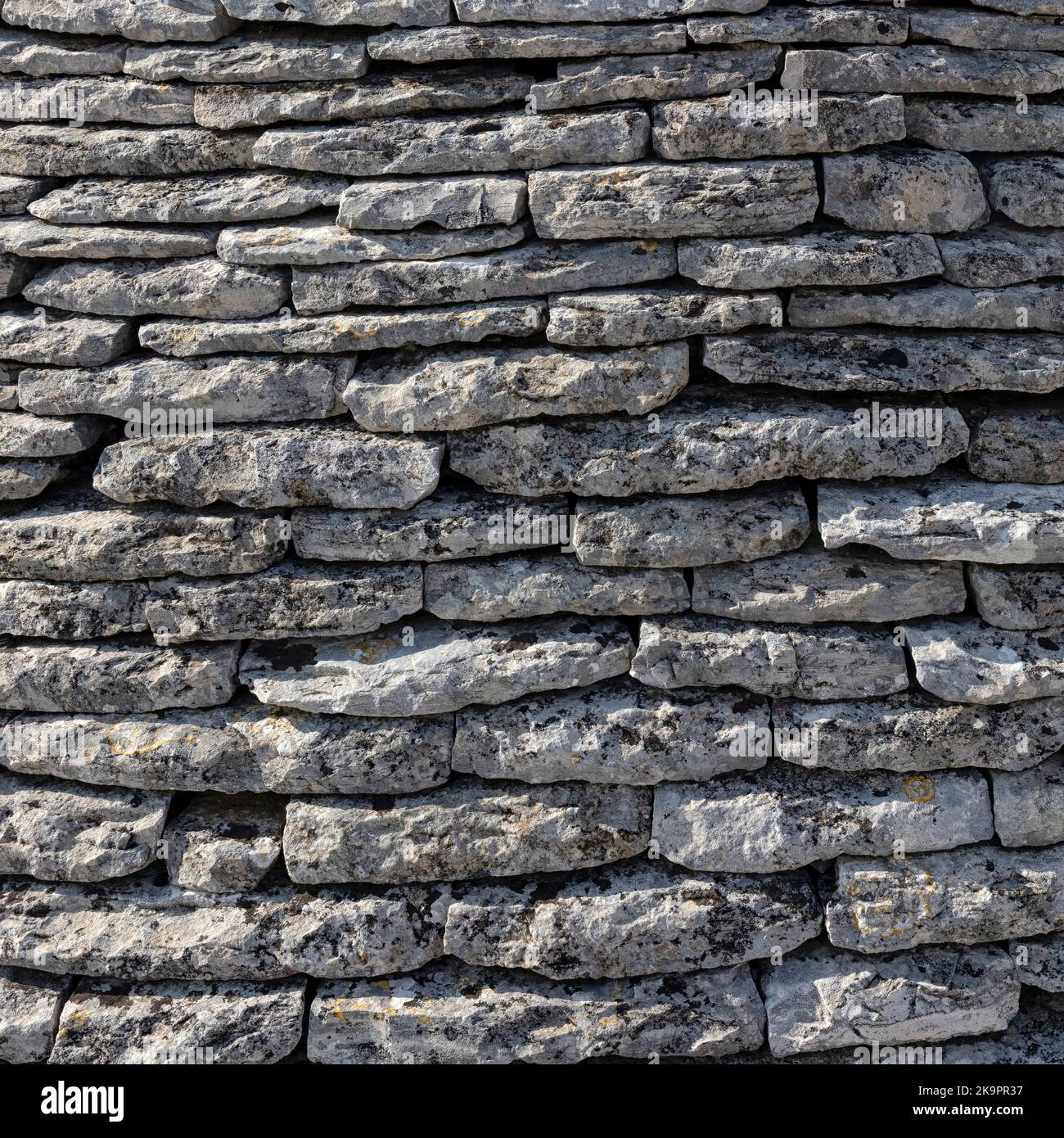 BACKGROUND TEXTURE -  Grey dry stone roof Stock Photo
