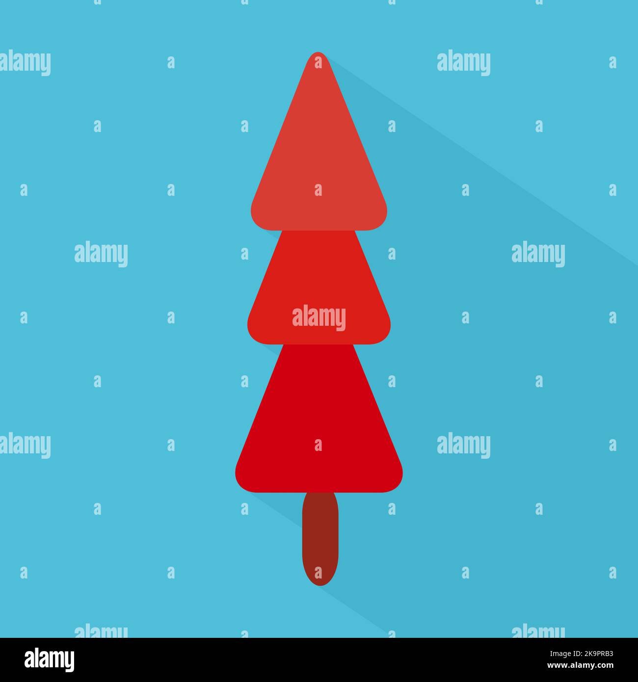 Christmas tree, vector illustration in flat style Stock Vector Image ...