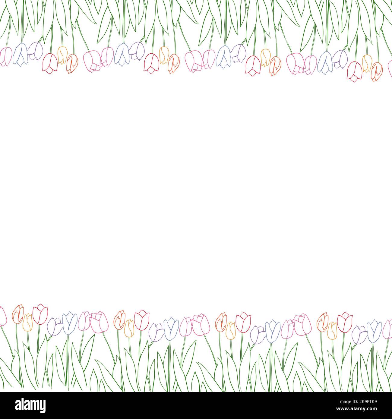 Vector spring card design with colorful tulip flowers Stock Vector ...