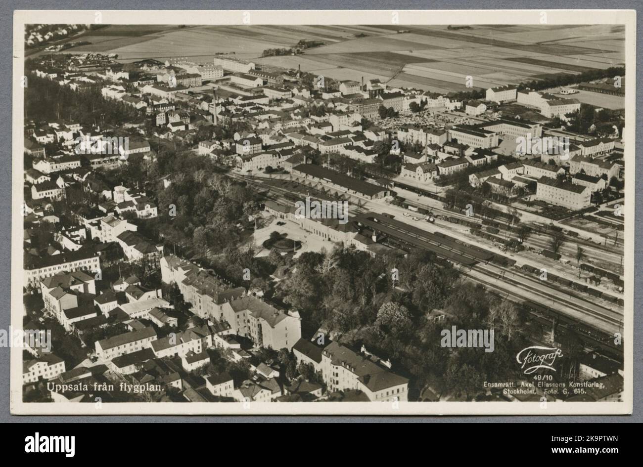 View of Uppsala with the yard in the middle Stock Photo Alamy