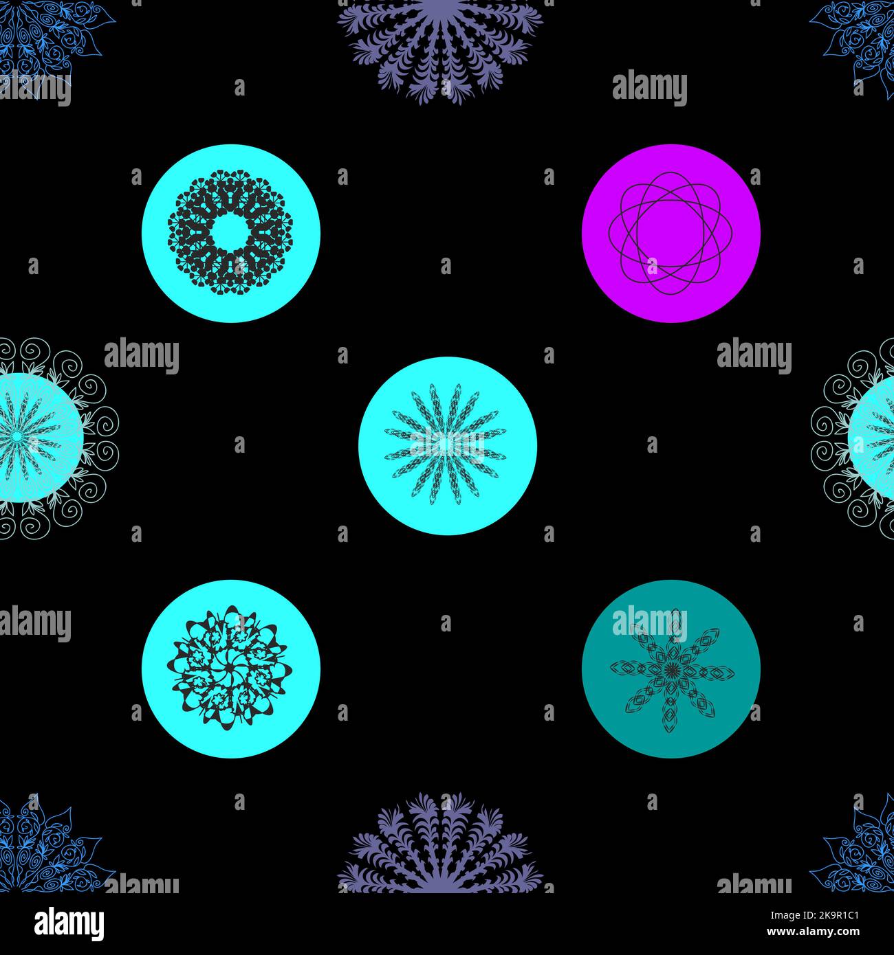 Abstract decorative background with stylized snowflakes Stock Vector