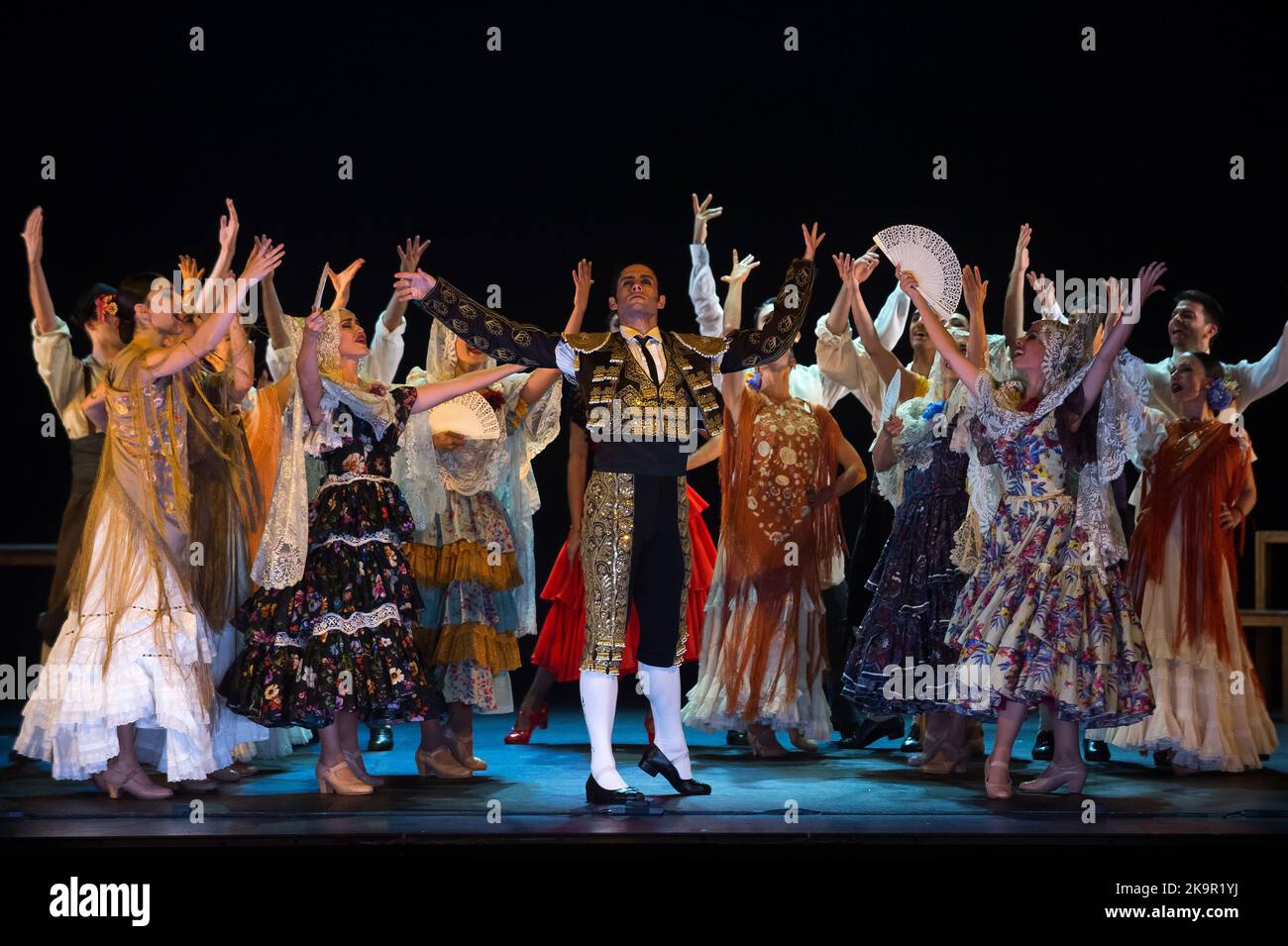 Malaga Spain 29th Oct 2022 Dancers perform on the stage during the Malaga Spain 29th Oct 2022 Dancers perform on the stage during the