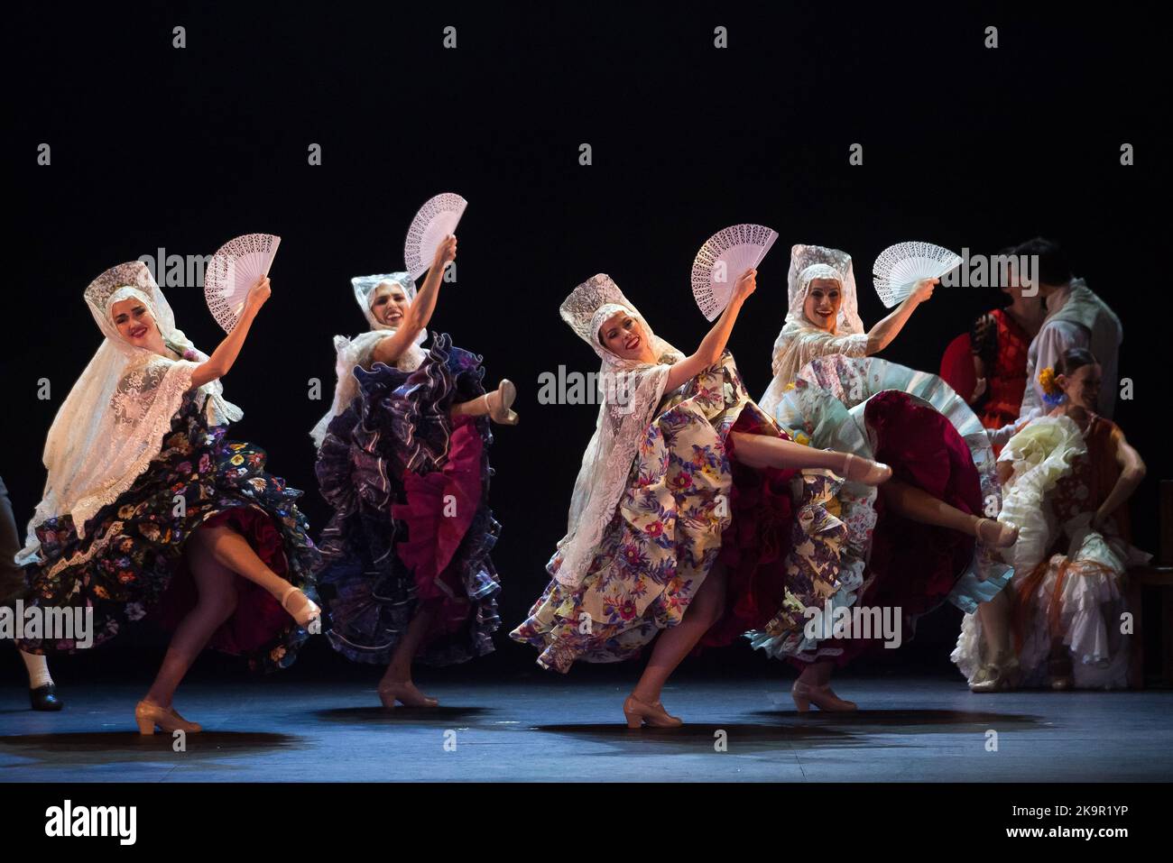 Malaga Spain 29th Oct 2022 Dancers perform on the stage during the Malaga Spain 29th Oct 2022 Dancers perform on the stage during the