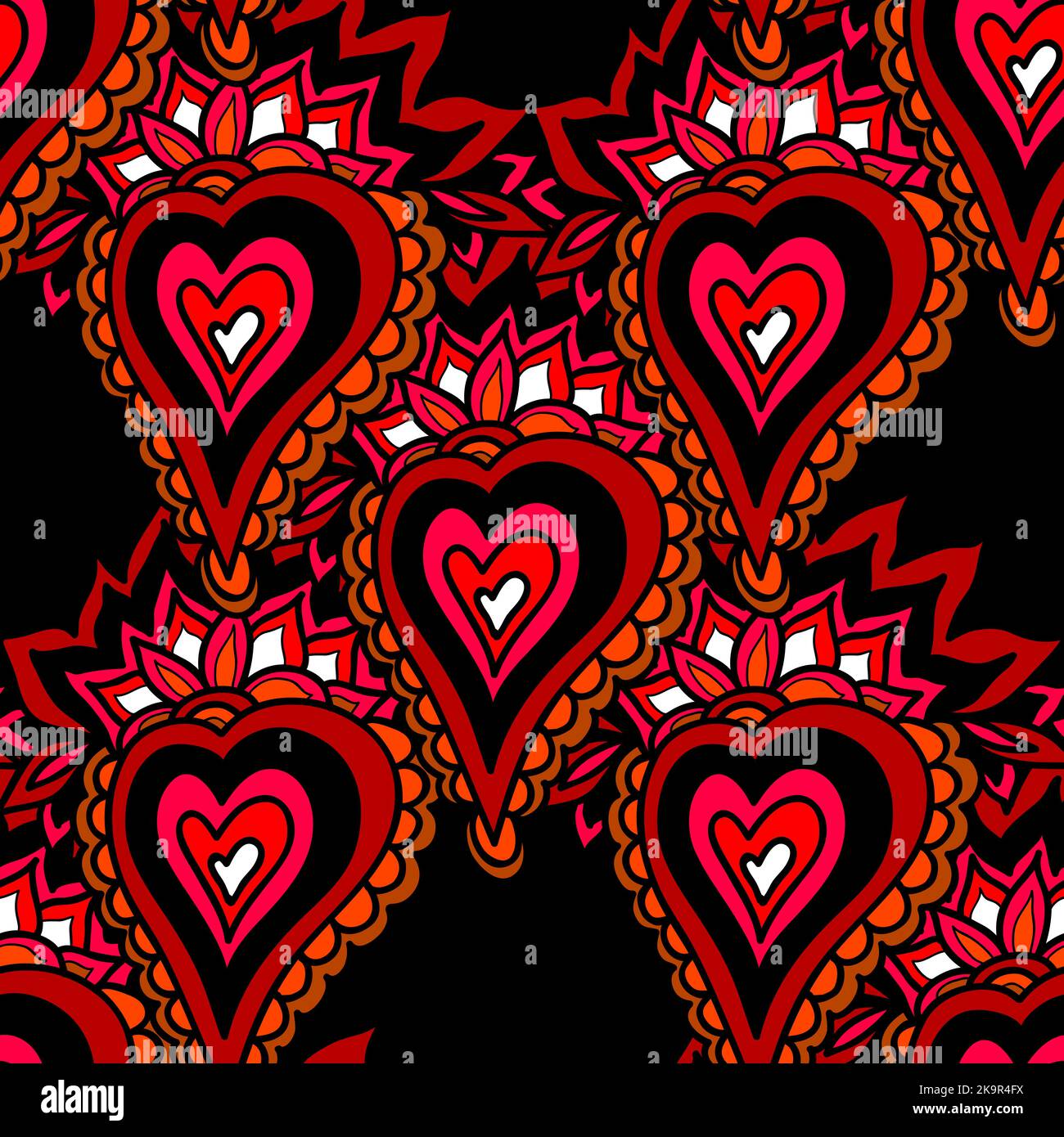 Seamless colorful vector pattern with abstract shapes Stock Vector