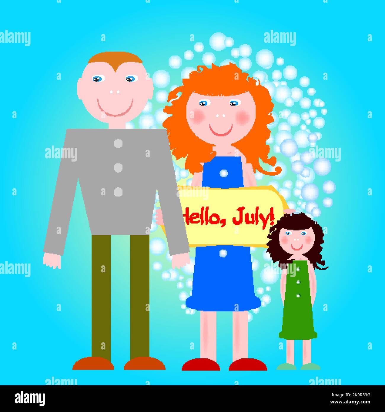 Hello july Stock Vector Images - Alamy