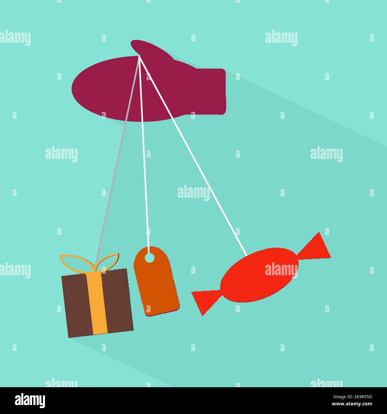 New Year infographic elements in flat style on abstract background. Stock Vector
