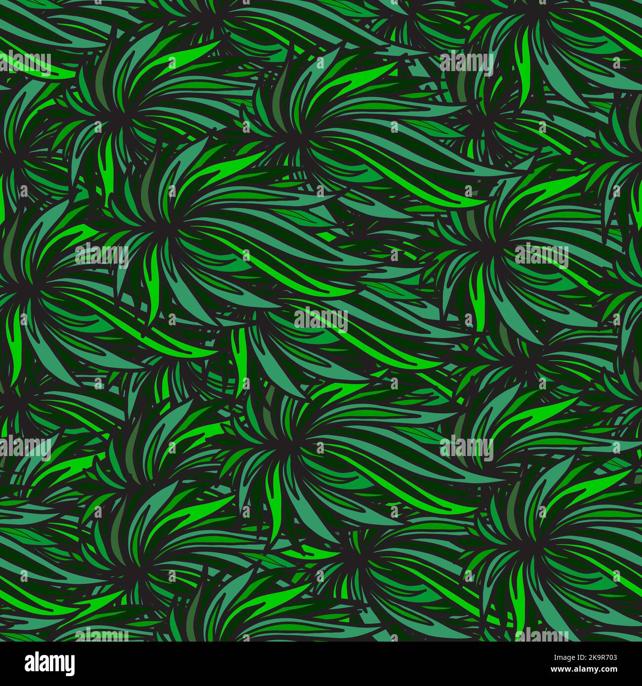 Vector decorative seamless pattern with herbal and floral motifs Stock ...
