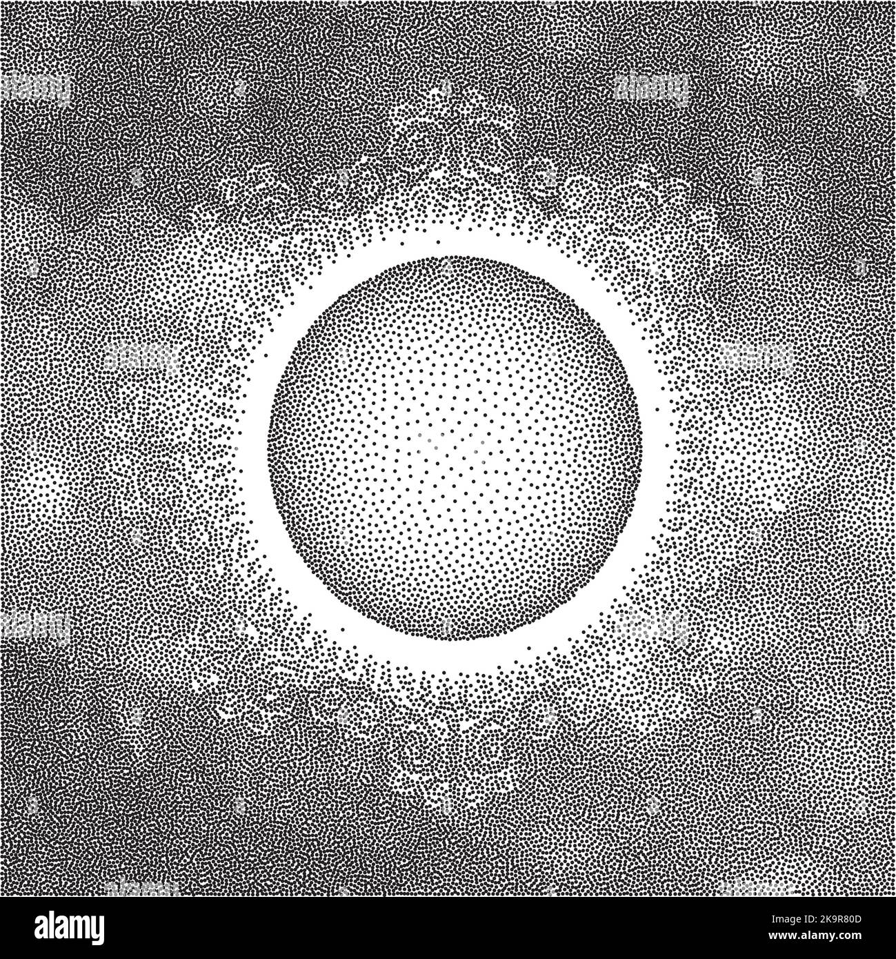 Abstract grunge dotted background with frame, vector design element. Stock Vector