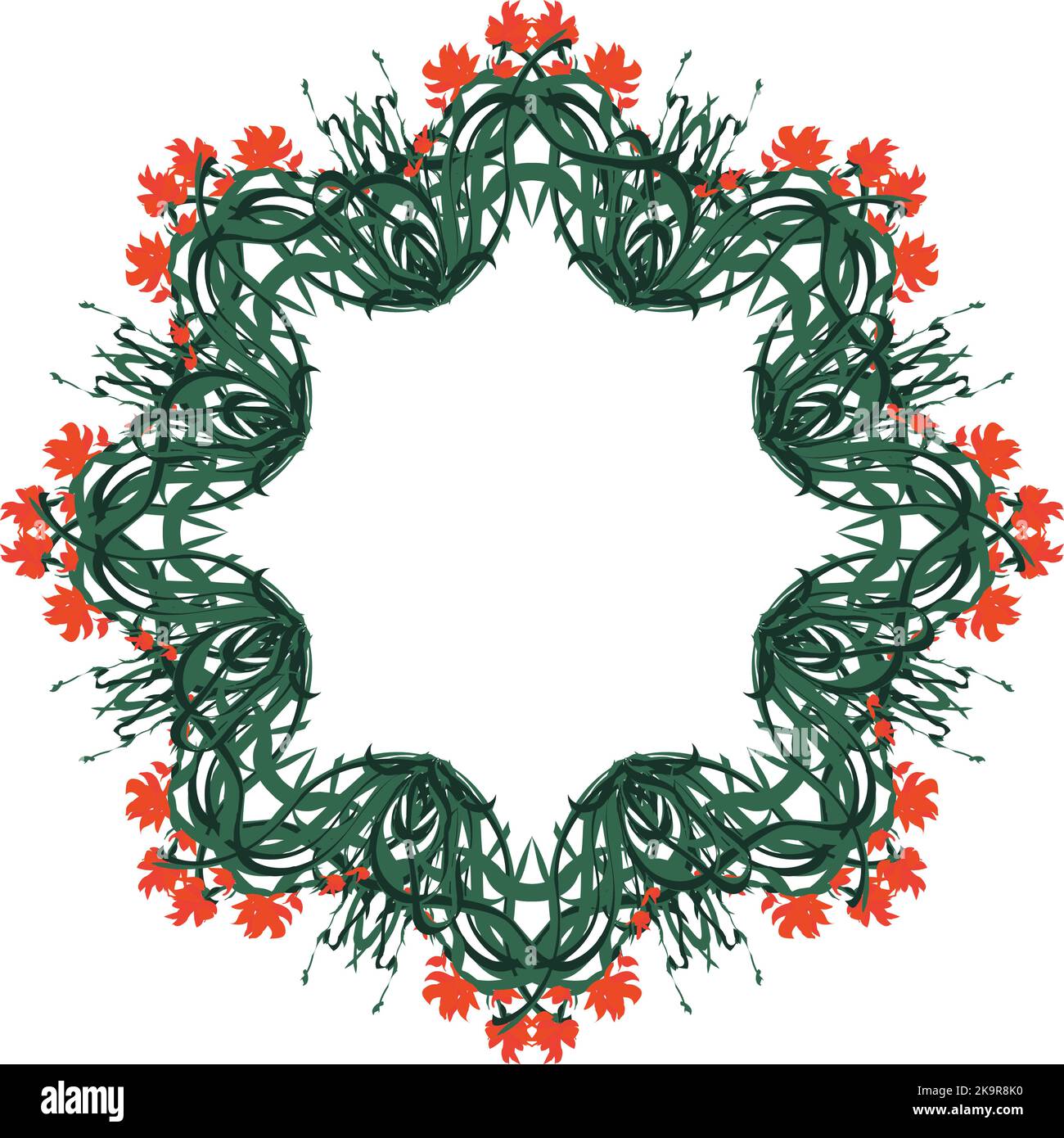 Hand painted colorful frame or border. Creative element for design. Stock Vector