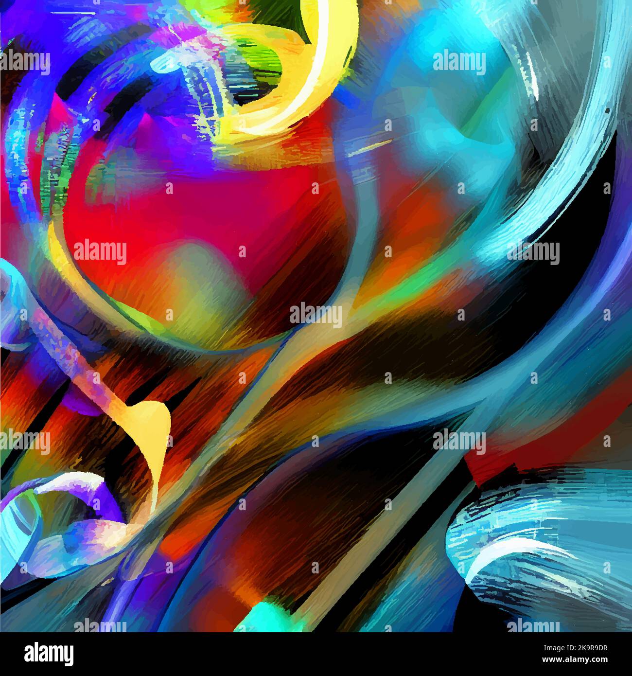Abstract art digital A.I painting background Stock Photo