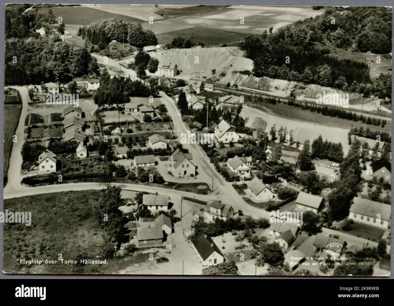 Aerial image over Hällestad Stock Photo - Alamy