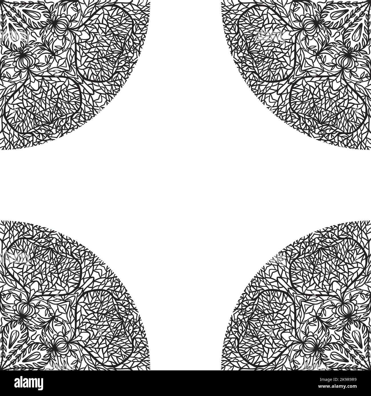 Doodle hand drawn frame. Vector illustration Stock Vector Image & Art ...