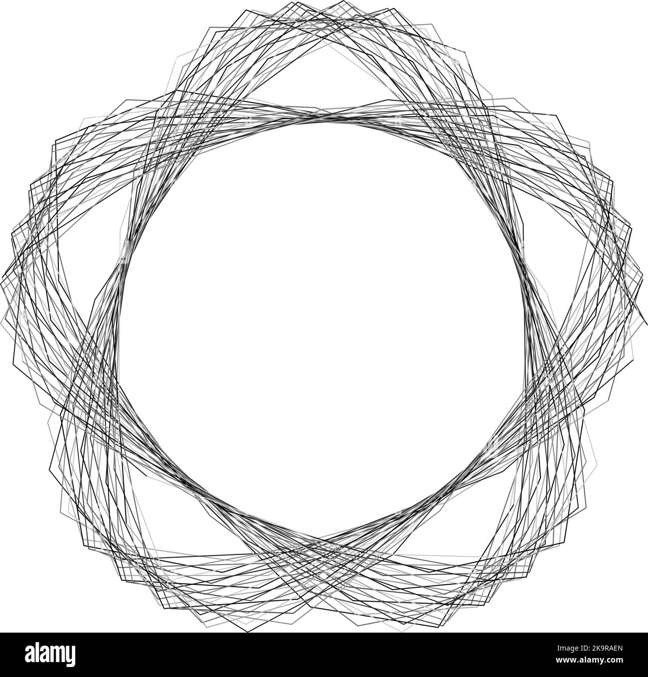 Decorative ornamental emblem. Lineart logo template for design projects